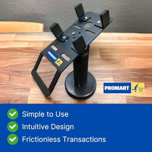 Image of PROMART EDC | POS Machine Rotatable and Adjustable POS Display Stand Cashier Counter Credit Card Machine Display Stand (Black)