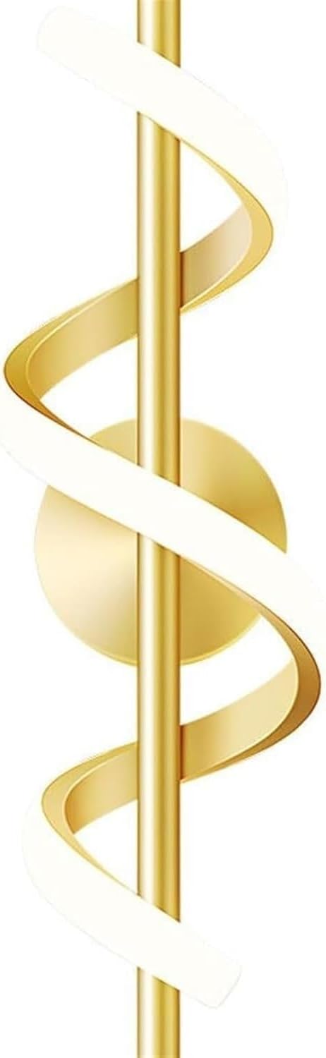 Modern Spiral Design Luxury Bedside Wall Lamp Creative Minimalist Bedroom Wall Light Aluminum Dimming Shade Wall Lantern Lamp Modern Wall Sconce for Corridor Bedside Living Room Hotel