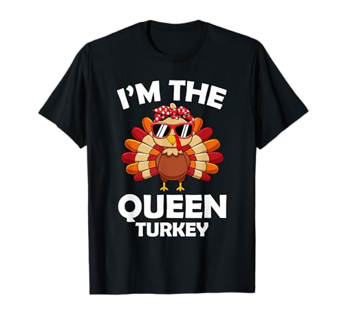 Queen Turkey Family Group Matching Thanksgiving Party Camiseta