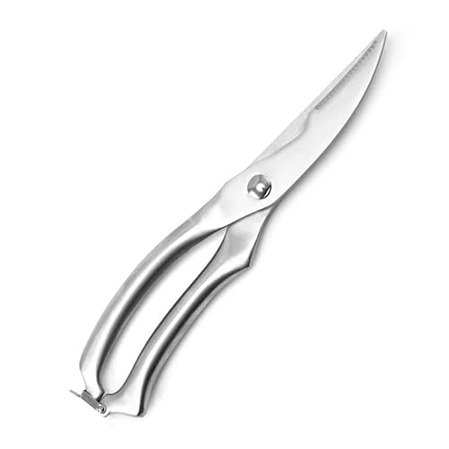 Brigros MasterCook - Forbici da Cucina Professionali in Acciaio Inox, Trinciapollo Multiuso per Tagliare Carne, Verdure E Pesce, Accessorio Essenziale per Cucina Domestica E Professionale
