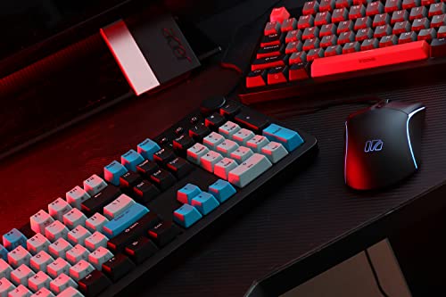I-Rocks K73M Mechanical Gaming Keyboard With Media Control Knob, 107 Keys, Pbt Keycaps, Multimedia Hotkeys, Detachable Usb-C Cable (Cherry Mx Brown Switches, Cyberpunk Blue) #TOP6