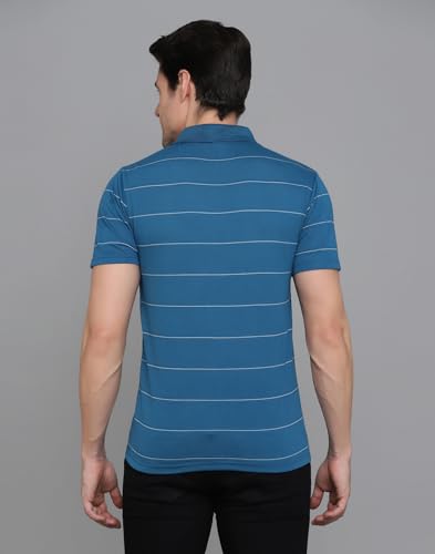 Image of INKKR Striped Polo Neck T-Shirt Dora Combo