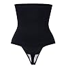 Hioffer 328 Women Waist Cincher Girdle Tummy Slimmer Sexy Thong Panty Shapewear Black