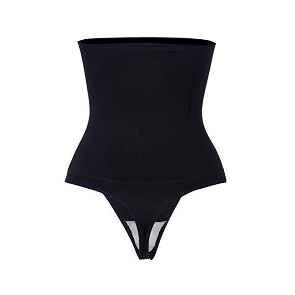 Hioffer 328 Women Waist Cincher Girdle Tummy Slimmer Sexy Thong Panty Shapewear Black