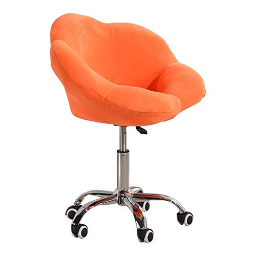 Chaise d'ordinateur pivotante réglable à 360 degrés en velours gris