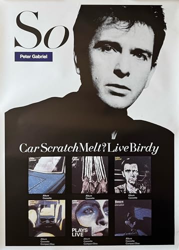 Affiche Peter Gabriel 1986 de format 64X90Cm pour l'ambiance d'un studio de musique