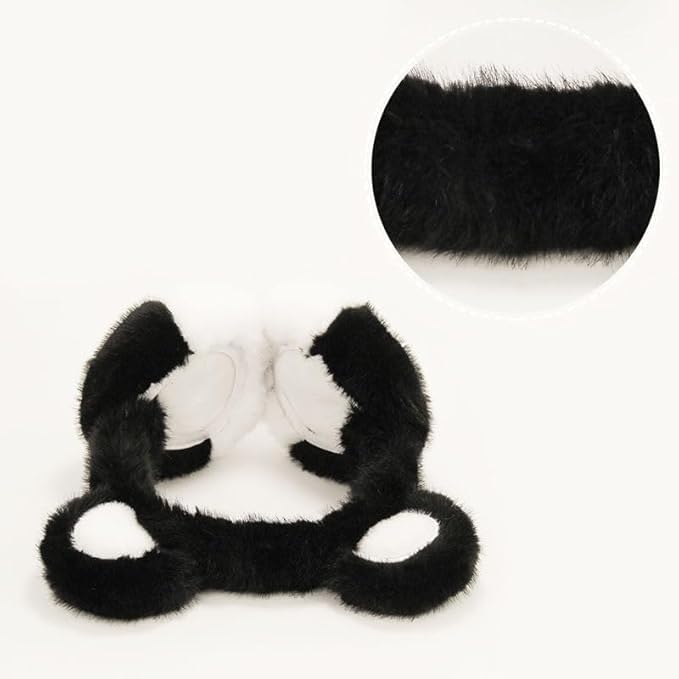 Image of Girl Winter Earmuffs Outdoor Wear Soft Faux Fur Plush Ear Warmer Minnie Design Windproof Woolen Warm Ear Muff Men & Women (Freesize)