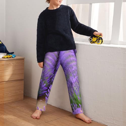 Pantalon de pyjama lavande extensible, le bas de nuit décontracté pour vos week-ends - 3