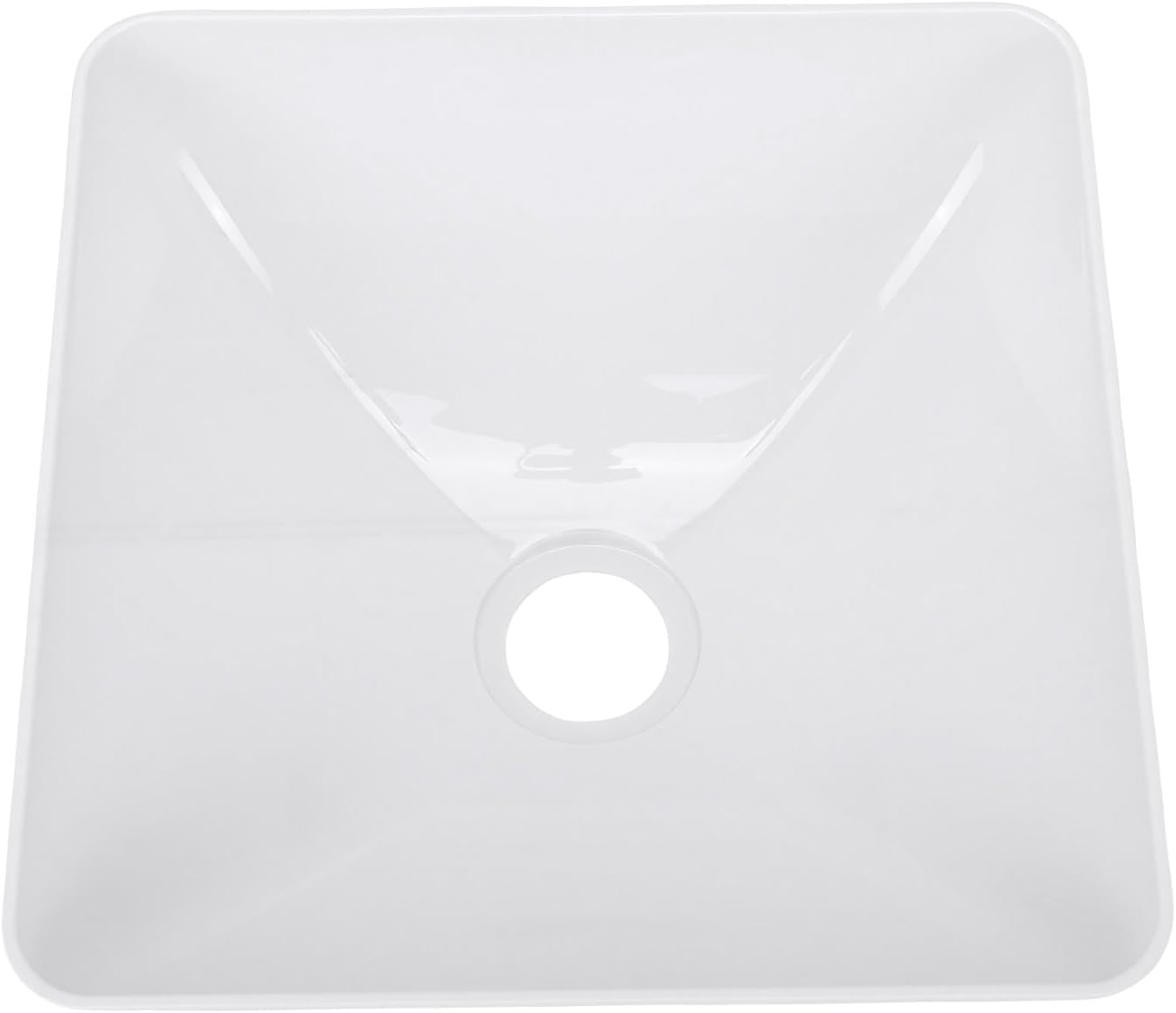Aramox RV Square Multifunctional Sink, 284 X 127mm Water Outlet, Acrylic Square Shape RV Small Kitchen Sink for Boats
