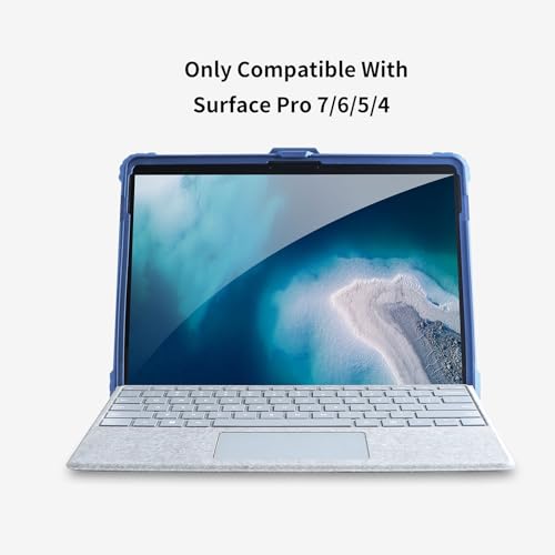 Funda Surface Pro 9 azul AOAO resistente con correa para el hombro y mano 2