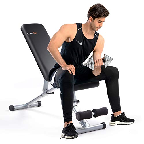 Adjustable Weight Bench Heavy Duty, CheerTran Workout Benches for Home Easy Storage - 700LBS Strength Training Gym Exercise Bench