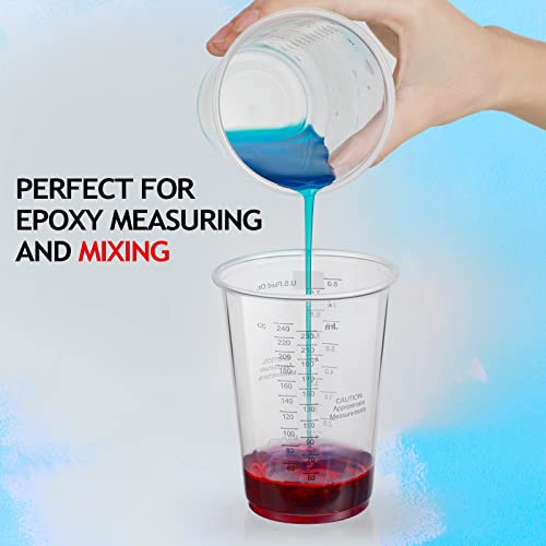 Vasos medidores plásticos 8 oz pack 300 piezas Yunsailing miniatura 5
