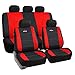 Produktbild eSituro universal Sitzbezüge für Auto Schonbezug Schoner Komplettset schwarz/rot SCSC0113