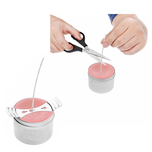 Candle Wick Bundle: 50 Candle Wicks, 50 Stickers and 3 Wick Holders - Easy Positioning - Wicks Coated with Natural Soy Wax, Cotton Threads Woven with Paper - Contains No Lead, Zinc or Other Metals