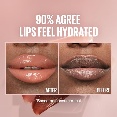Image of Maybelline Lifter Gloss, Hydrating Lip Gloss with Hyaluronic Acid, High Shine for Plumper Looking Lips, Amber, Cream Neutral, 0.18 Ounce