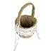 Wedding Flower Girl Basket Eamall with Vintage Retro Lace Bow Decor (Wedding Basket 1)