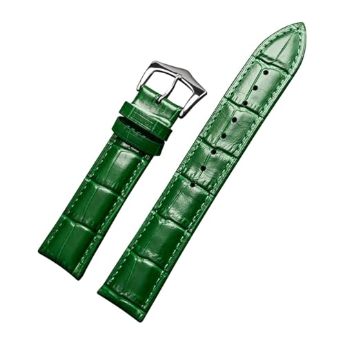 Bracelet de montre cuir de veau 24mm vert agate pour remplacer un bracelet usé