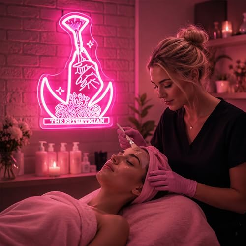 Image of Make Up Neon Sign Nail Led Neon Lights Neon Signs for Wall Decor Light Up Sign for Beauty Salon Birthday Party Club Gift