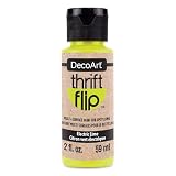 Deco Art Thrift Flip Multi-Purpose Satin Enamel 2oz-Electric Lime