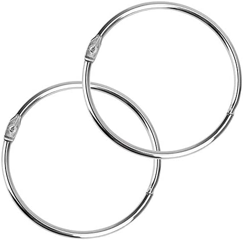 Metal Book Rings 3 Inch, Loose Leaf Binder Ring(8 Pack) for School, Home or Office
