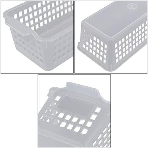 Eudokky 6-pack Slim Storage Basket, Plastic Small Cupboard Basket