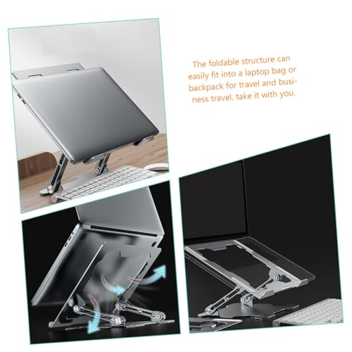 Soporte ajustable de metal para portátil color plata miniatura 4