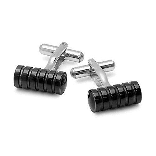 Gem Stone King Mancuernillas Acero Inoxidable 26X18MM miniatura 1