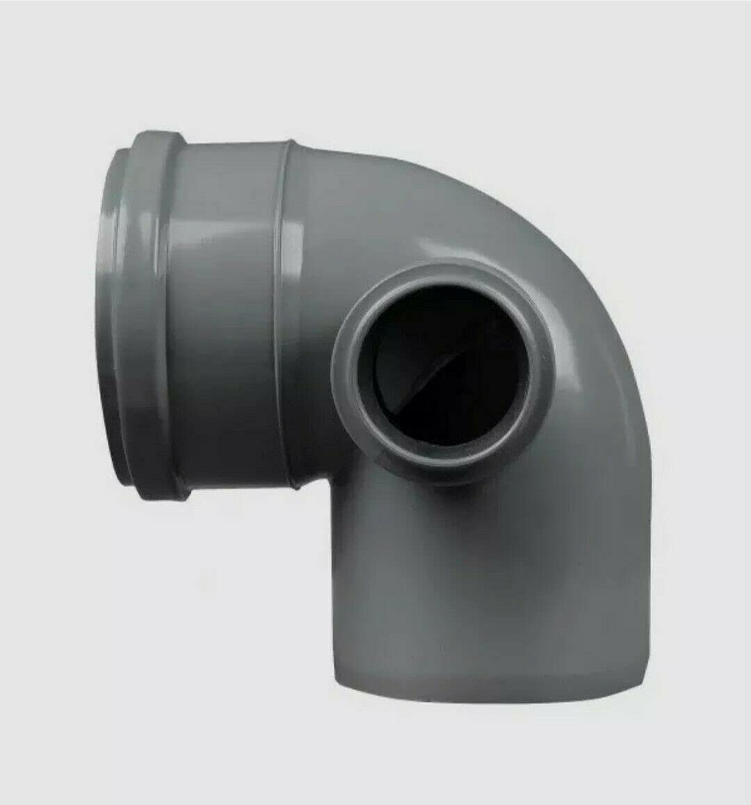 110 mm Soil Pipe Elbow Bend 90° Socket, 50 mm Right Side Inlet PVC Fitting