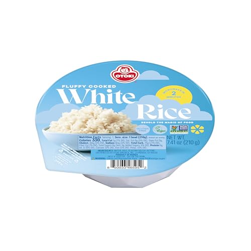 OTOKI Delicious COOKED RICE, Ready to Serve Cooked White Rice, Gluten-Free, Microwaveable, Fully Cooked, Ready in 2mins, 7.4oz (Pack of 12)