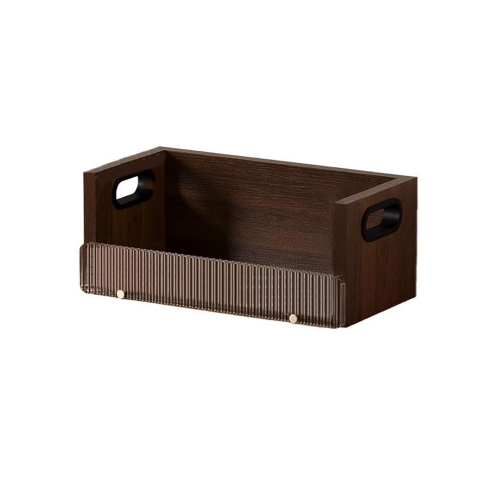 RYUQW3RE Cd Storage Rack Retro Open Wooden CD Record Rack with ‌Acrylic Dividers Albums Storage Shelf