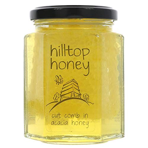 Hilltop HoneyCut Comb in Honey - Acacia 340g (Pack of 4)