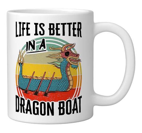 Taza cerámica Dragon Boat Racing Clothing 11 oz blanca miniatura 2