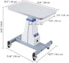 Mesa eléctrica motorizada para optometrista con cajón, superficie de trabajo de 15.7" de ancho y 22.8" de largo, mesa para instrumentos oftálmicos y ópticos (Gris) 6
