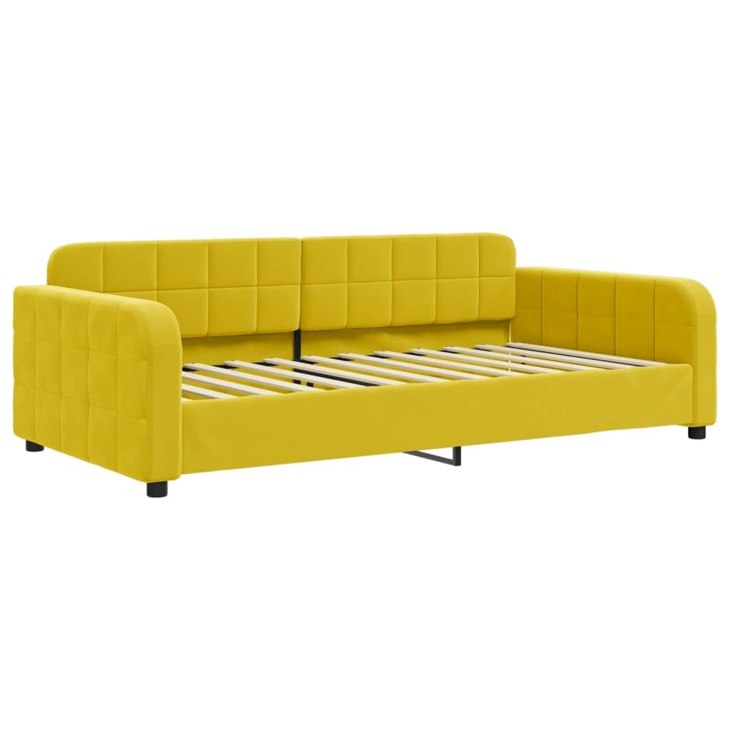 Sofa rozkładana 2 w 1 z łóżkiem gniazdowym i szufladami, podwójna aksamitna sofa, drewniana i metalowa konstrukcja, do salonu z schowkiem