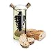 Twine Living 2-In-1 Oil and Vinegar Cruet Bottle with Cork Stoppers, Olive Oil and Balsamic Vinegar Dispenser, Hand Blown Glass, Pack of 1