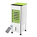 KSQLB Mobile Klimaanlage, Luftkühler mit Luftreinigungsfunktion, Befeuchtungsventilator mit Fernbedienung, Oszillation, 1-8h Timer (Farbe : Schwarz) (Grün)