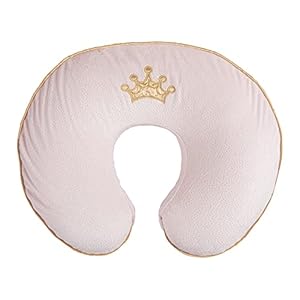 Boppy Nursing Pillow and Positioner—Luxe | Pink Princess with Gold Crown Embroidery | Breastfeeding, Bottle Feeding and…