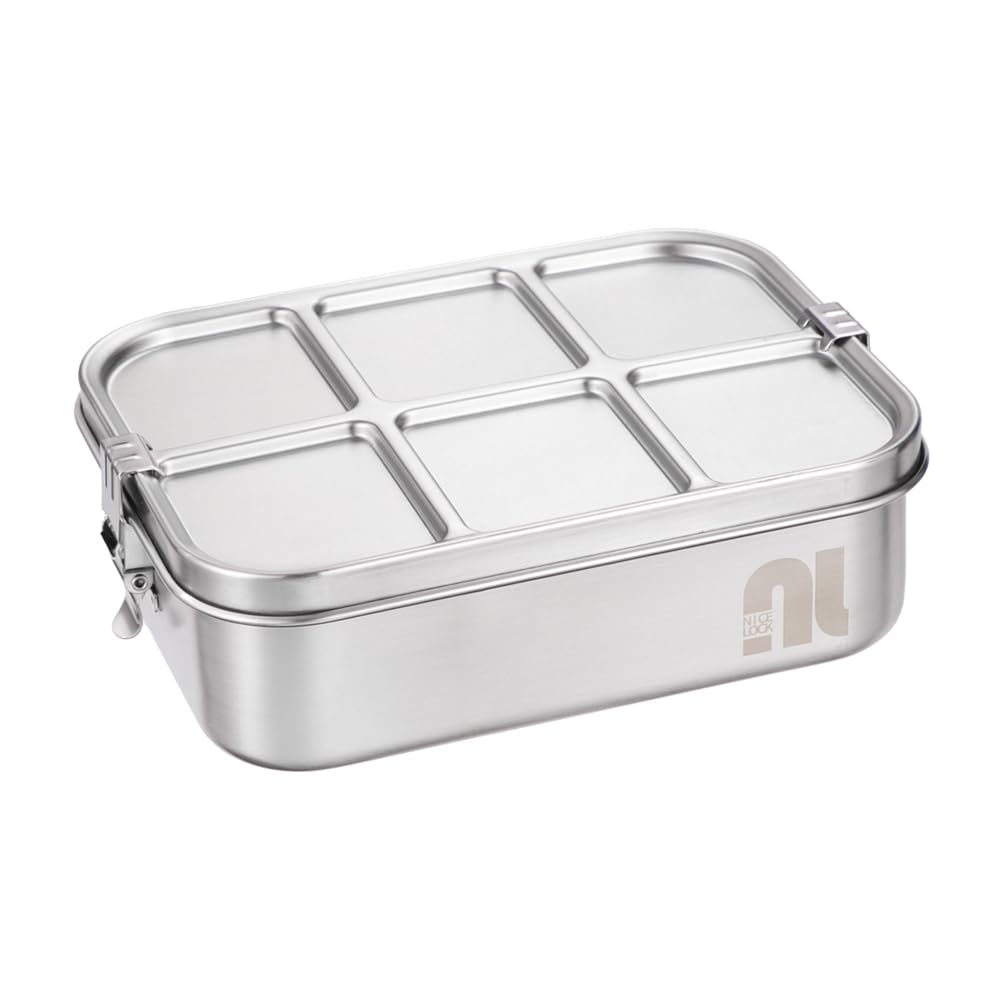 Boîte à déjeuner pour enfant et adulte nicelock bento acier inoxydable 2 compartiments