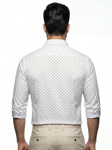 Image of Amazon Brand - INKAST Men's Printed Cotton Shirt | Full Sleeve | Regular Fit | Comfortable Formal Stylish Shirt for Men | Man Shirts for Professional Look