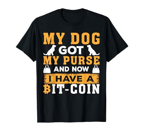 Diseño de criptomonedas y Bitcoin para los amantes de los perros Camiseta