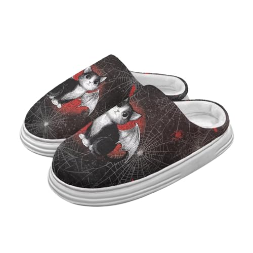 Womens Memory Foam Slippers Winter Warm Flannel Cotton Slippers Non Slip Casual House Shoes Platform Indoor Bedroom