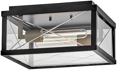 Hinkley Monte Small Flush Mount, Black