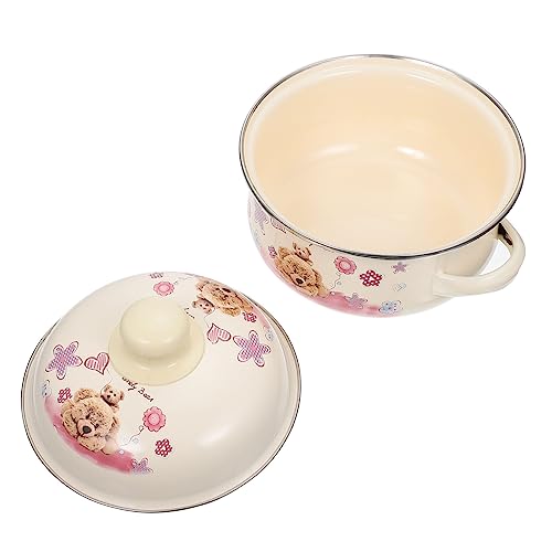 Veemoon Enamel Cooking Pot for Stewing with Charming Design for Home Use in Biryani and Soup Making