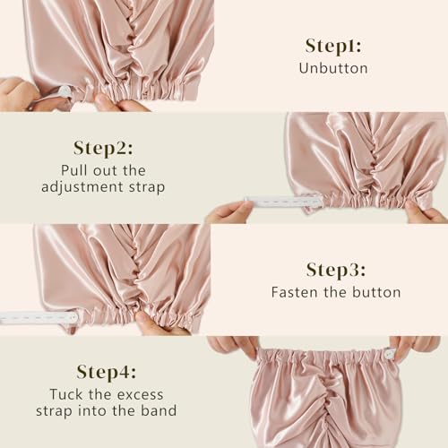 image for ZIMASILK 22 Momme 100% Mulberry Silk Bonnet for Sleeping & Women Hair 