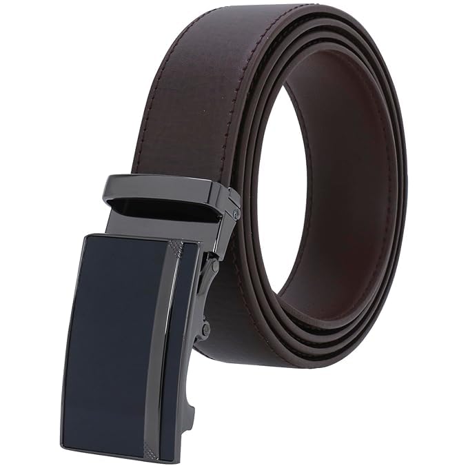 PU Leather Belt for Men's Auto Lock-image-34