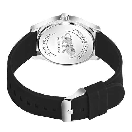 Image of styledose Minimalist dial Softest Adjustable Silicon Belt Quartz Analog Date Display Wrist Watch for Men