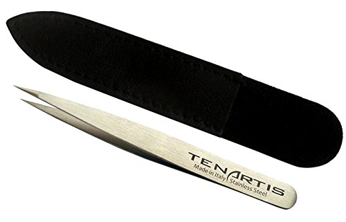 Pinza Depilar Puntiaguda Inox en Funda de Piel - Tenartis Made in Italy Cover