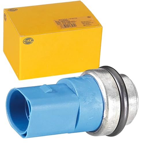 HELLA 6ZT 181 611-081 Interruptor de temperatura, ventilador del radiador - 12V - 4polos - Conector plano - enchufado - Salida doble/Contacto de cierre - con junta