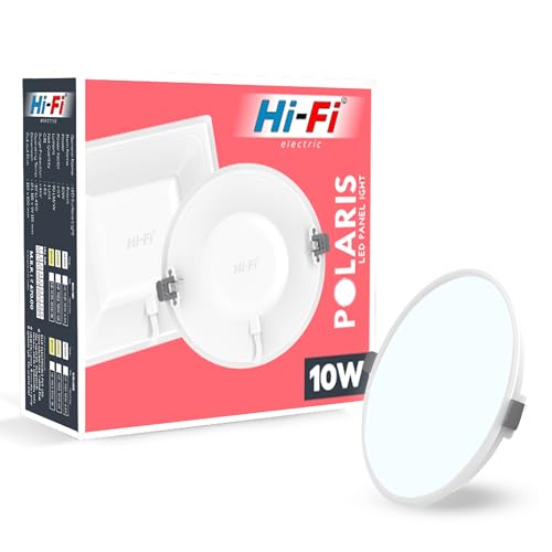 Image of elleys' Polaris Round LED Panel Light - 10W (Cool White) | Tested Upto 4kV Surge Protection | Recessed Ceiling led Light Downlight for Home & Commercial (1 Pcs)