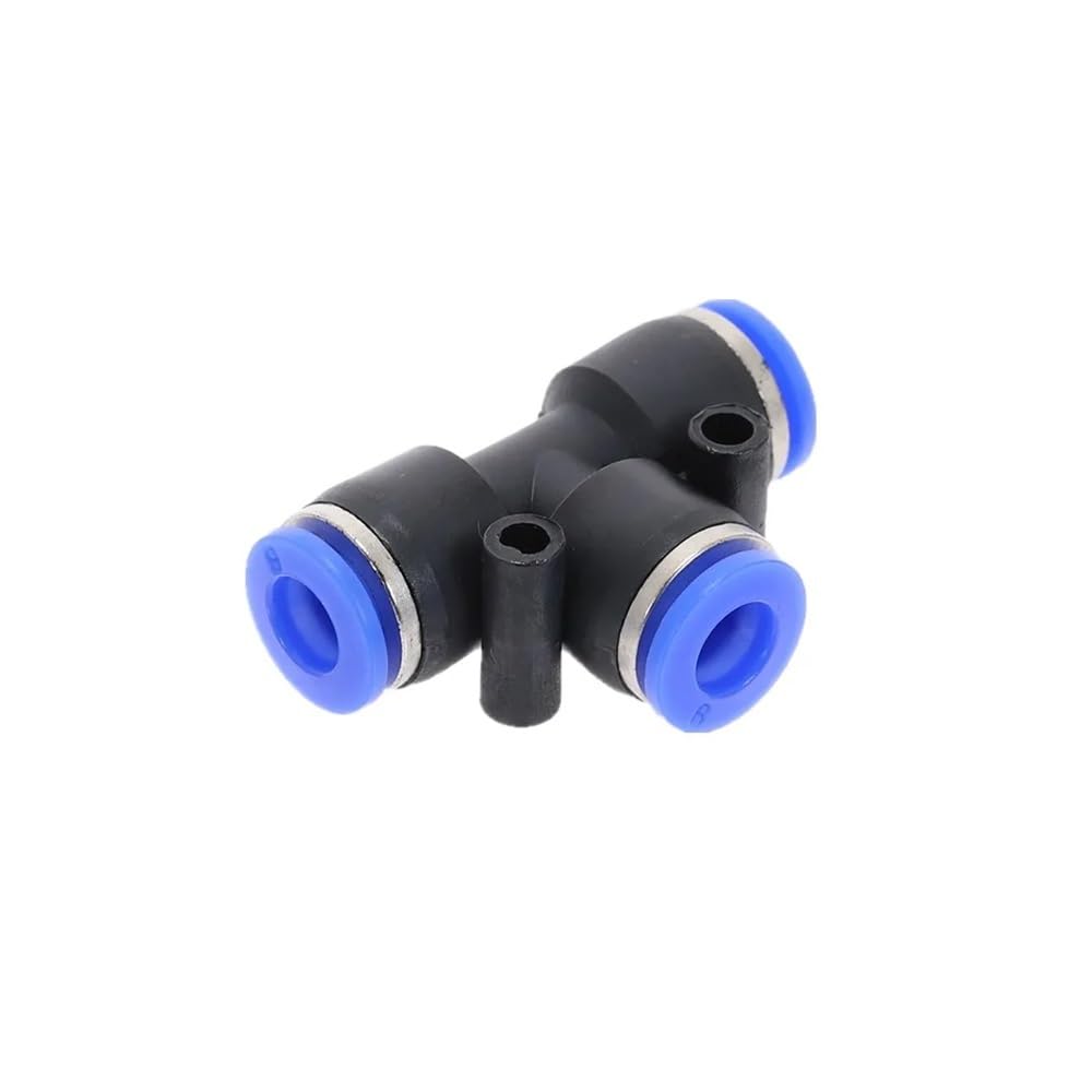 100pcs 50pcs PE Pneumatic Fittings Fitting T Type 3-Way for 4mm 6mm 8mm 10mm Tee Tube Quick Connector Slip Lock(10mm(100pcs))